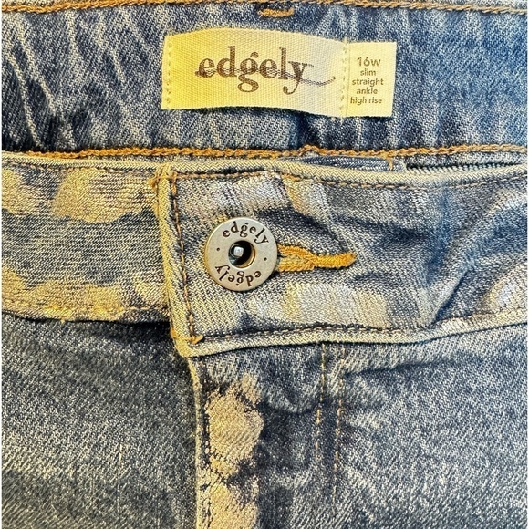 Edgely  Distressed Slim Straight Ankle Jeans - Picture 8 of 9